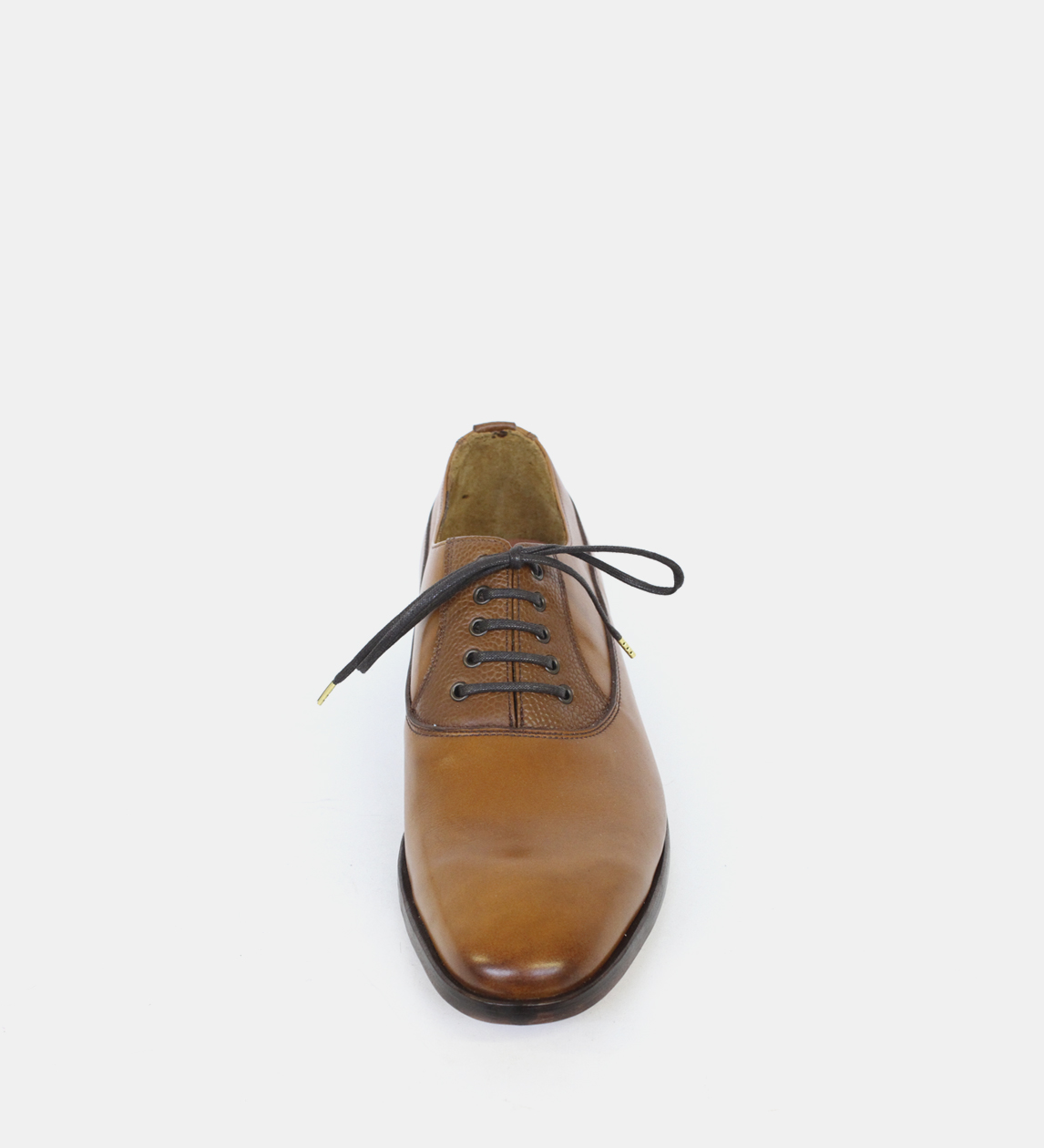 brown flat laces