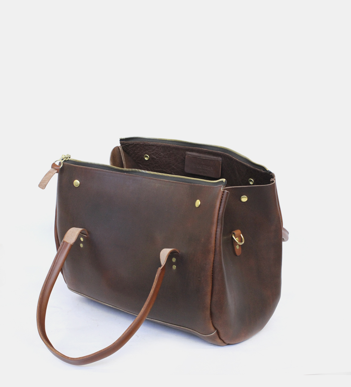 leather mini duffle