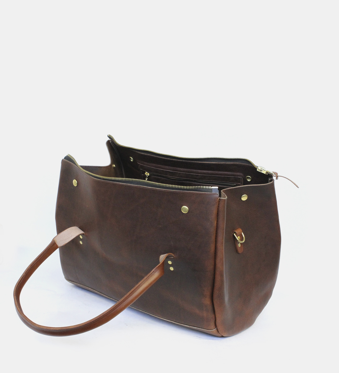 leather mini duffle